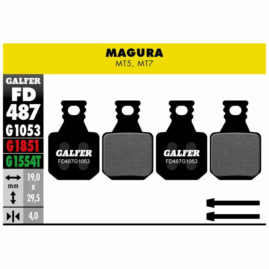 GALFER BIKE Pastiglie Mescola Nera Standard Per Magura Mt5 - Mt7