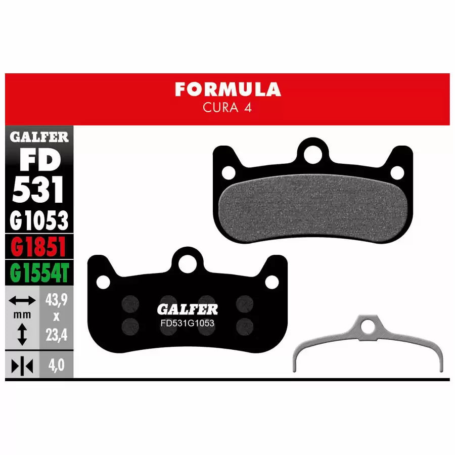 GALFER BIKE Pastiglie mescola nera standard per Formula Cura 4