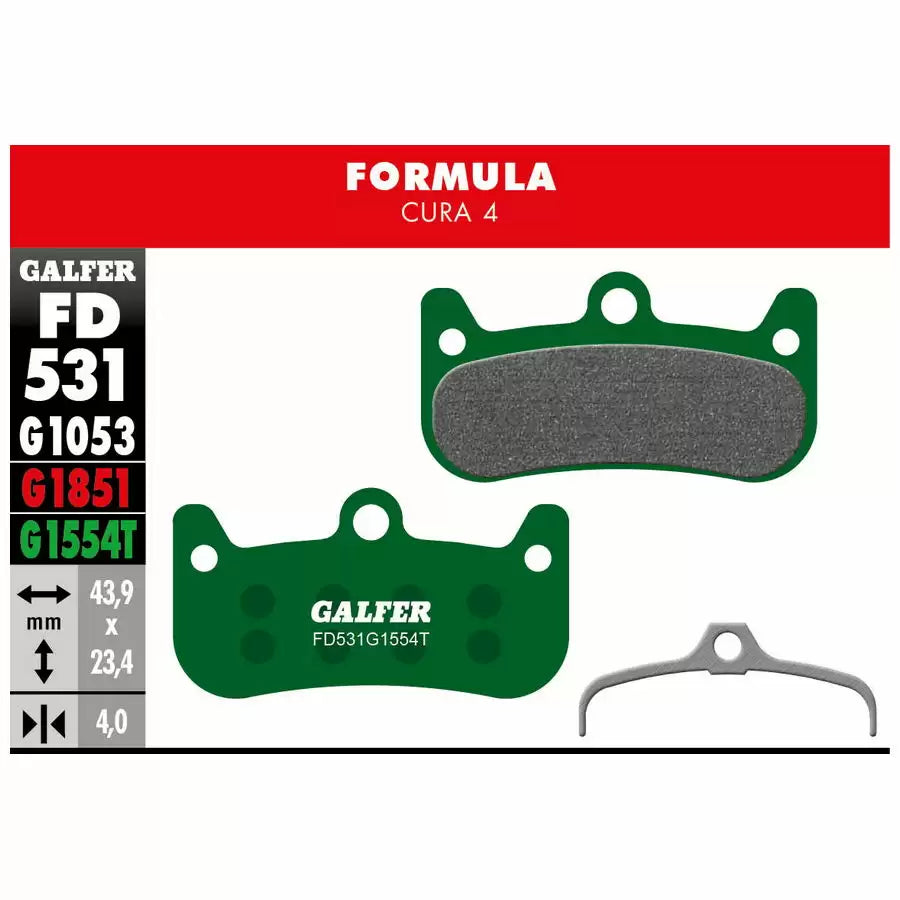 GALFER BIKE Pastiglie mescola verde PRO per Formula Cura 4