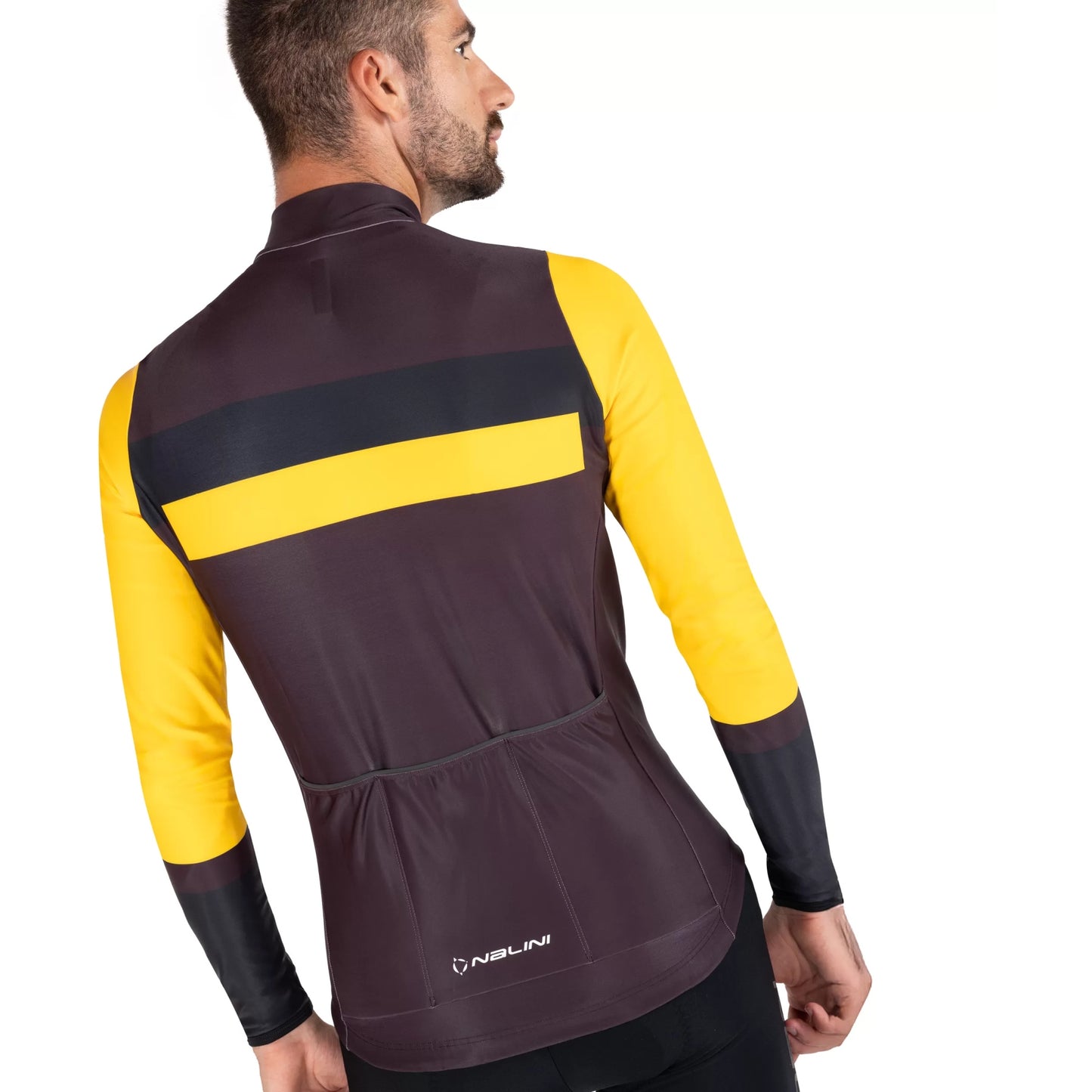 Nalini Stelvio Long Sleeve Jersey Men - chocolate/yellow