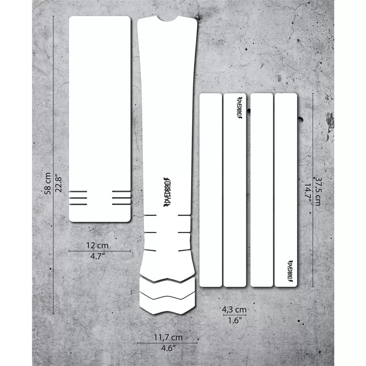 Dyedbro Adesivi Protezione Telaio Clear Matt Opaco Black E-Bike