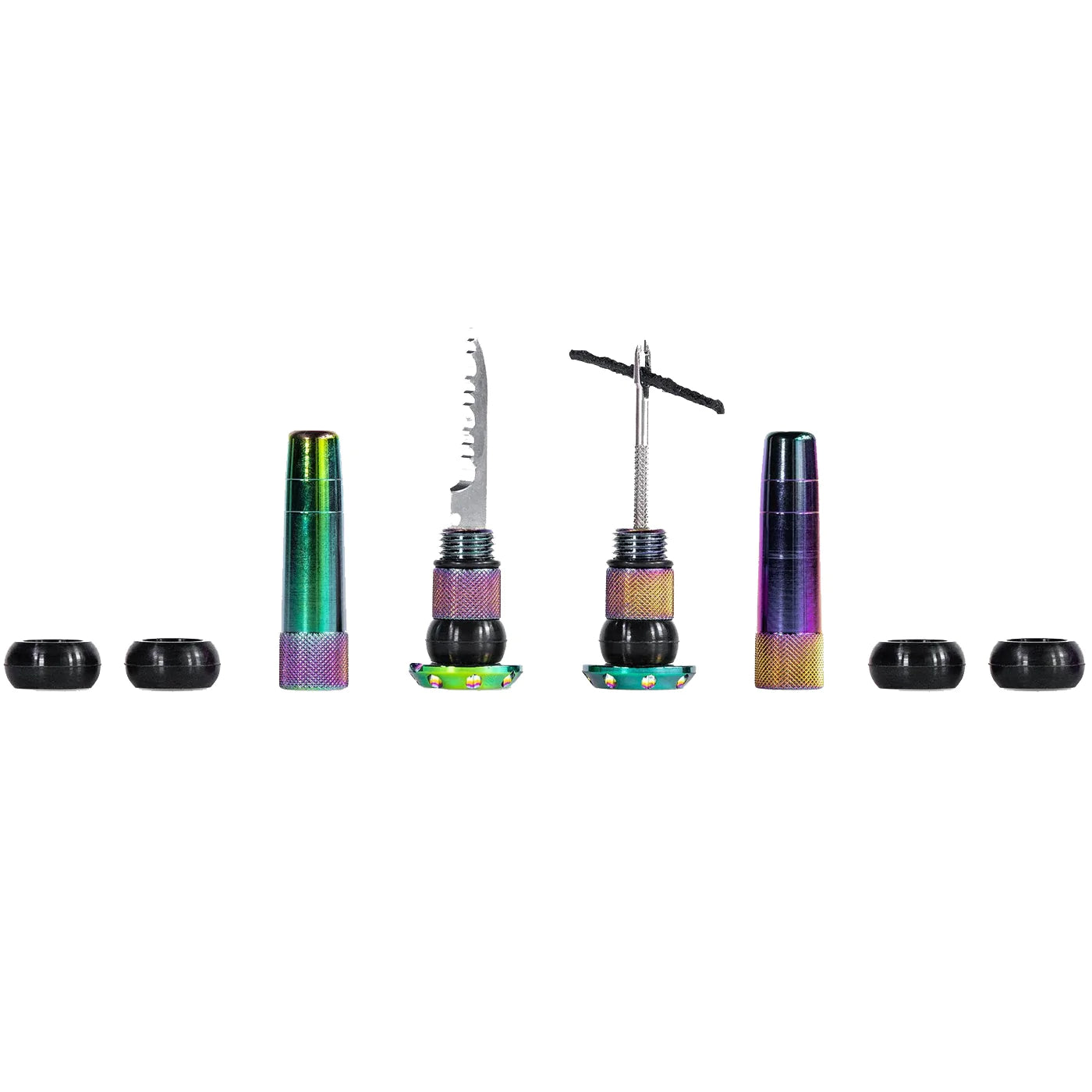 MUC-OFF Kit riparazione tubeless per manubrio Stealth - Iridescente