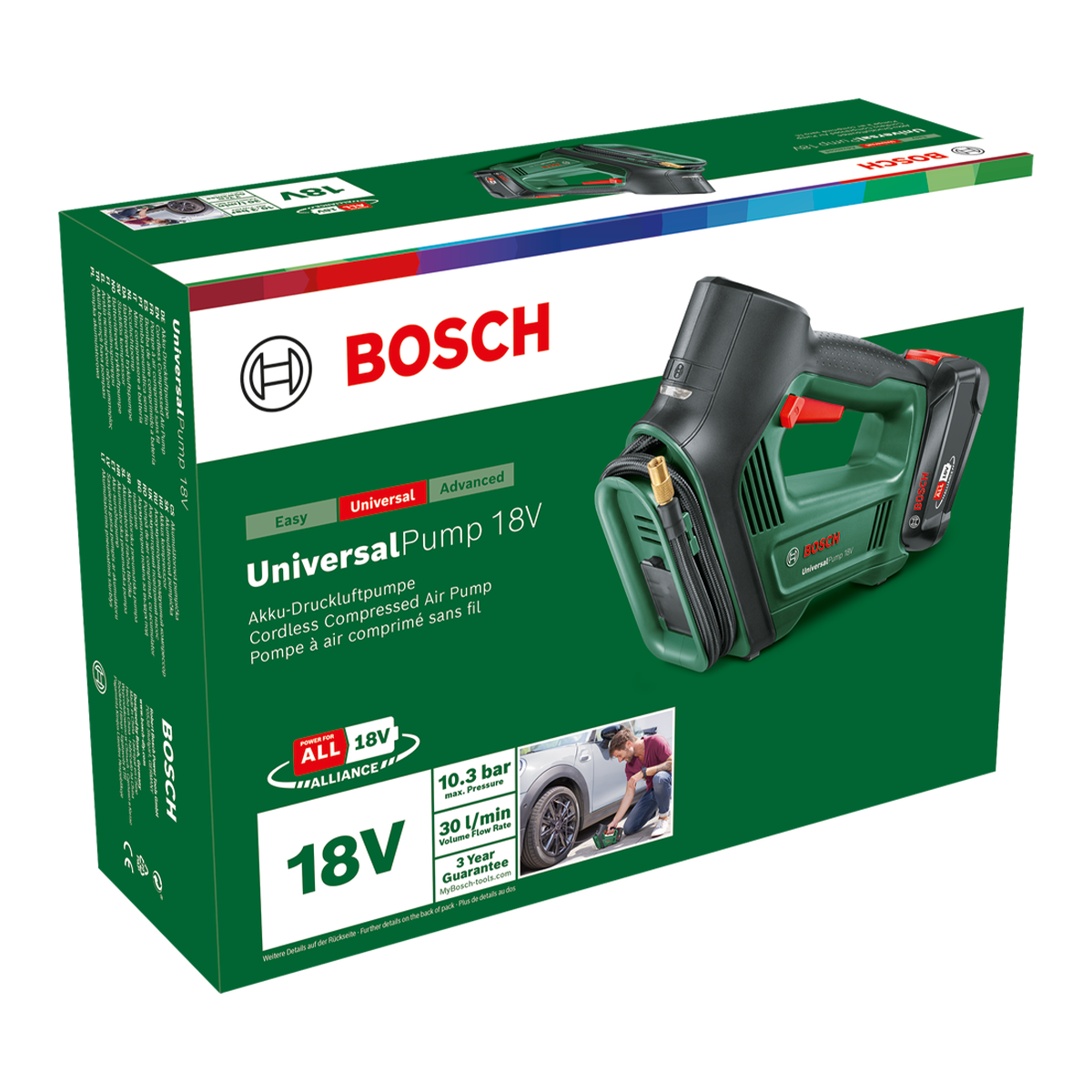 BOSCH UniversalPump 18V Pompa pneumatica a batteria