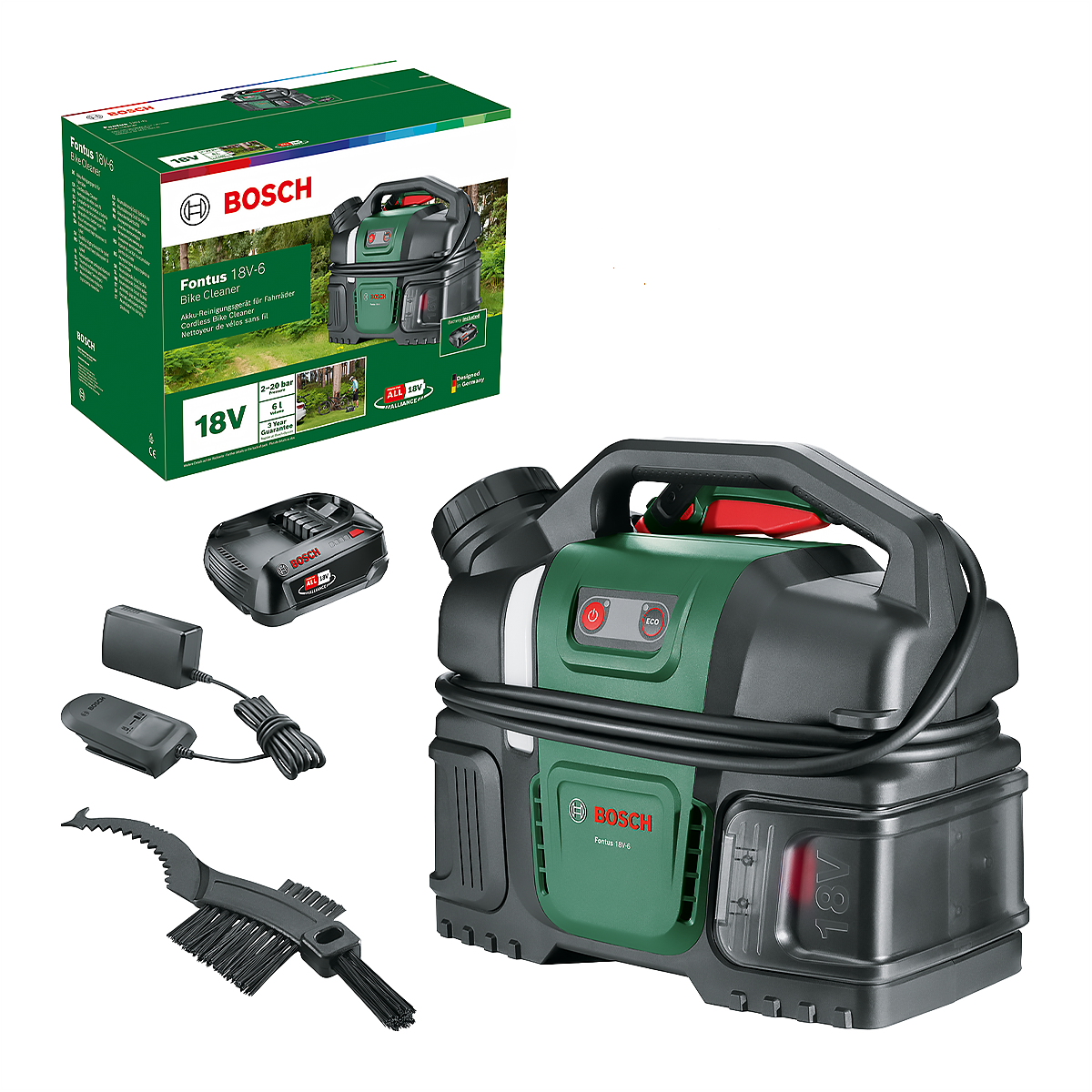BOSCH Fontus 18V-6 Idropulitrice a batteria per bici