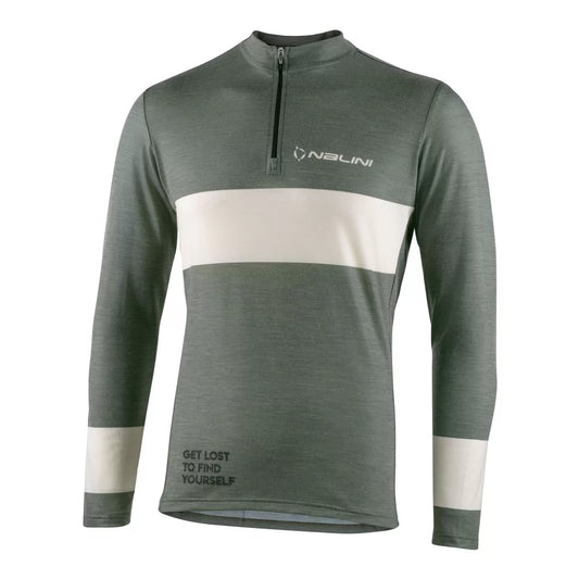 Nalini Ls Wool Jersey Olive-Green