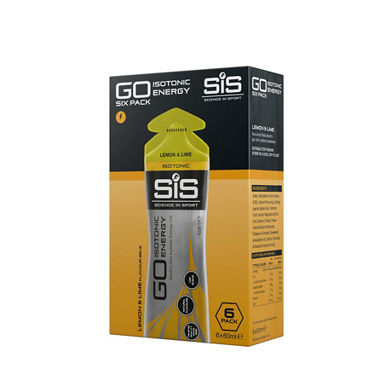 SIS Science In Sport  Gel Isotonico Go Energy Gusto Limone E Lime - Pack 6x60ml