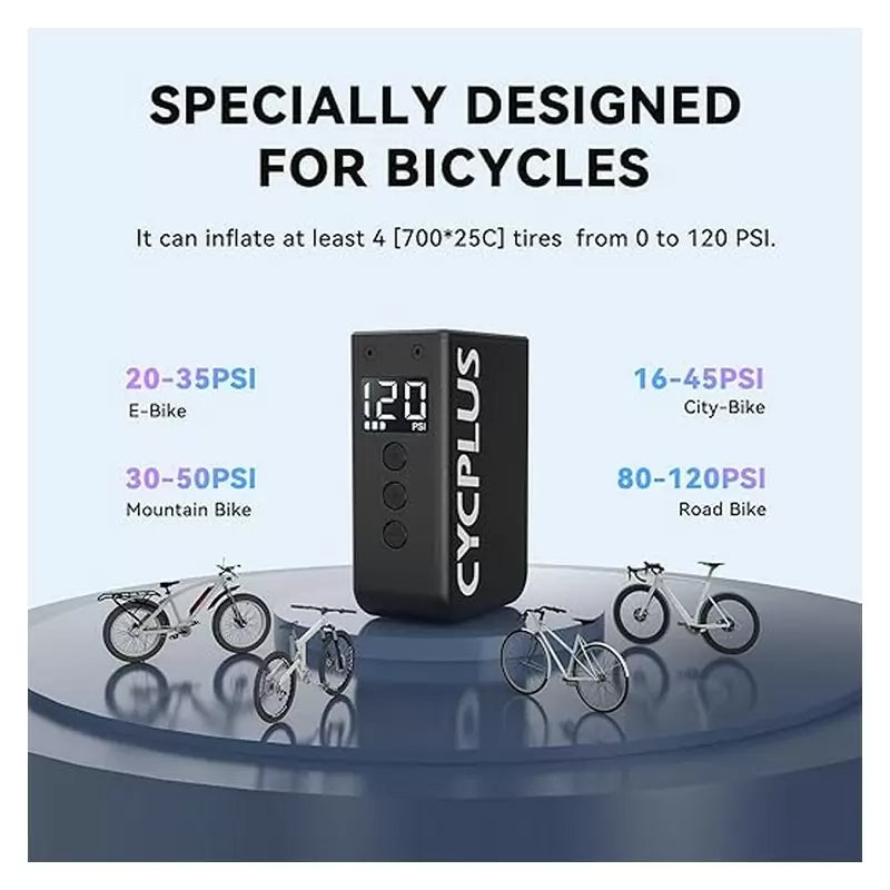 CYCPLUS  Mini Pompa Elettrica Tiny Pump AS2 Pro Max 120 PSI Compatibile E-bike