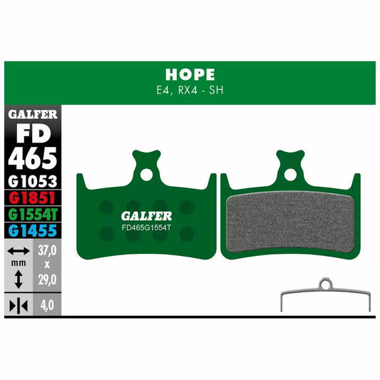 GALFER BIKE Pastiglie mescola verde Pro per Hope E4