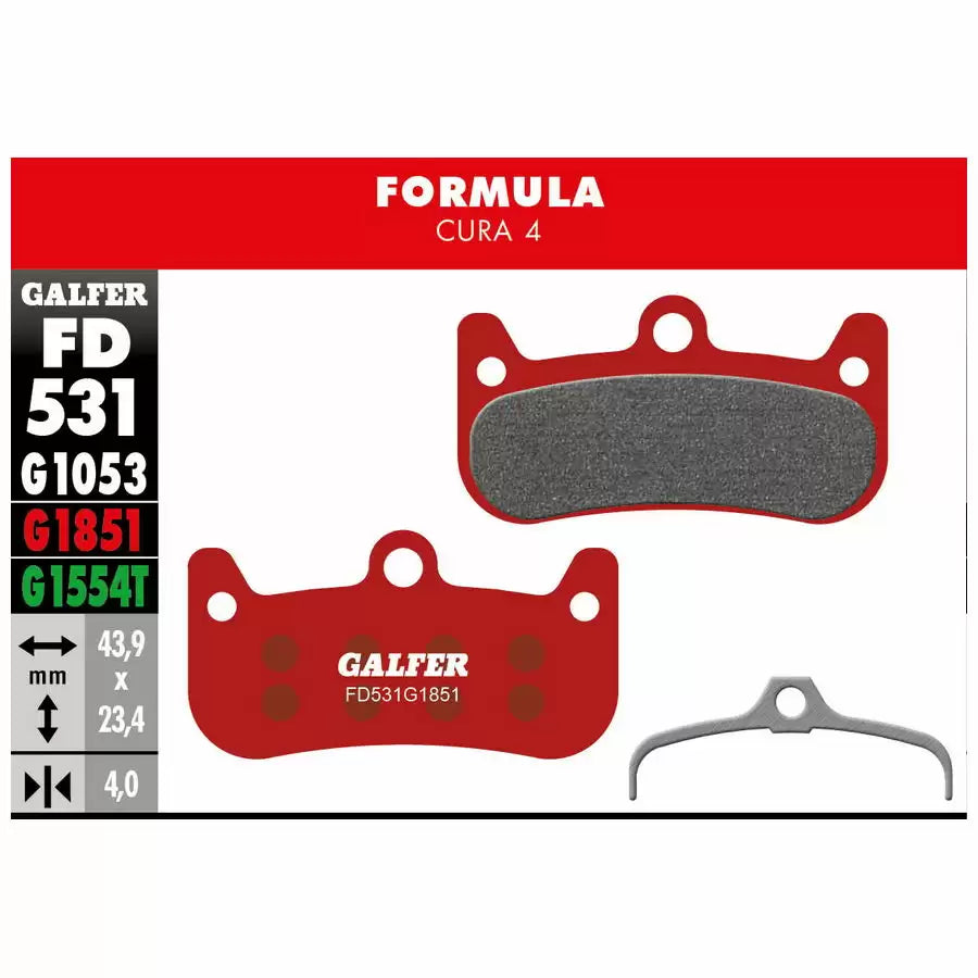 GALFER BIKE Pastiglie mescola rossa advanced per Formula Cura 4