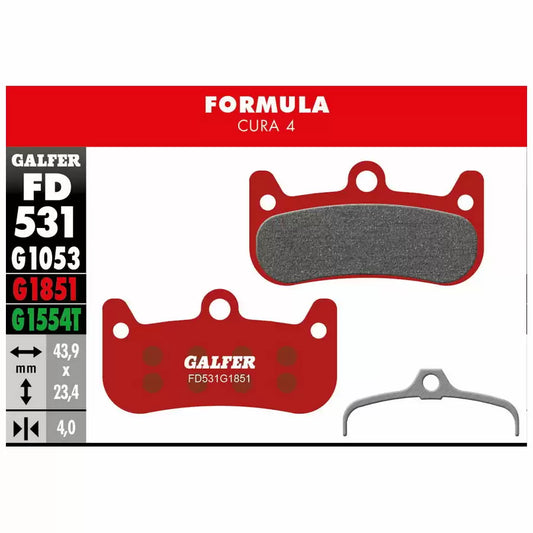 GALFER BIKE Pastiglie mescola rossa advanced per Formula Cura 4