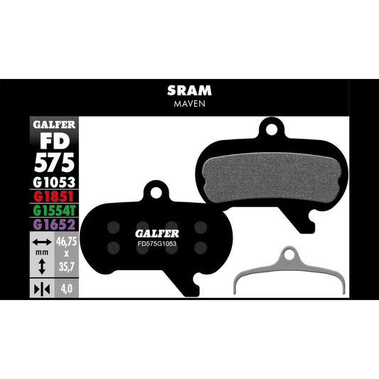 GALFER BIKE Pastiglie Mescola Nera Standard Per Sram Maven