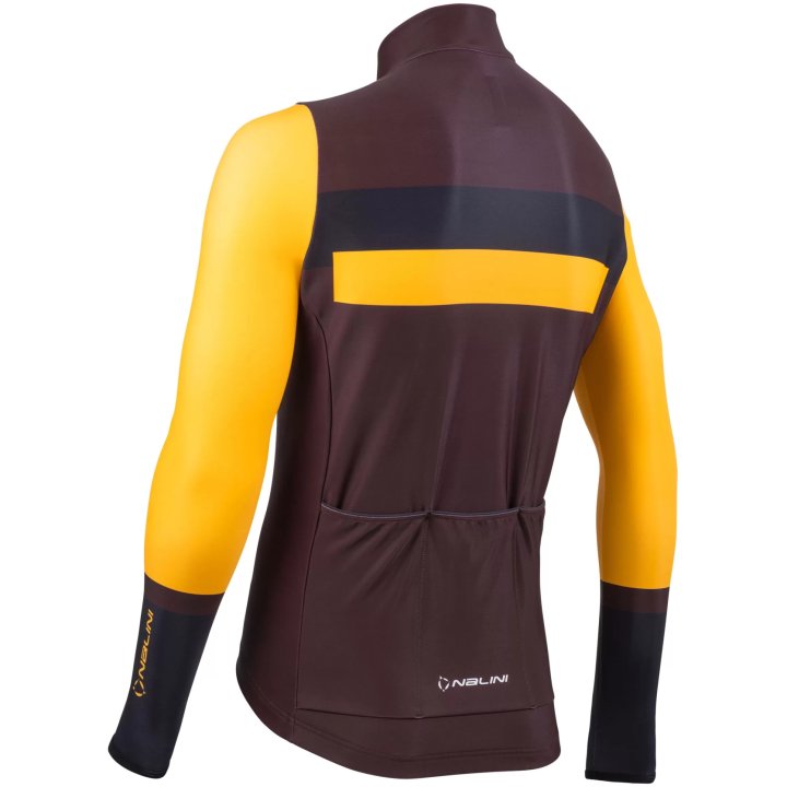 Nalini Stelvio Long Sleeve Jersey Men - chocolate/yellow