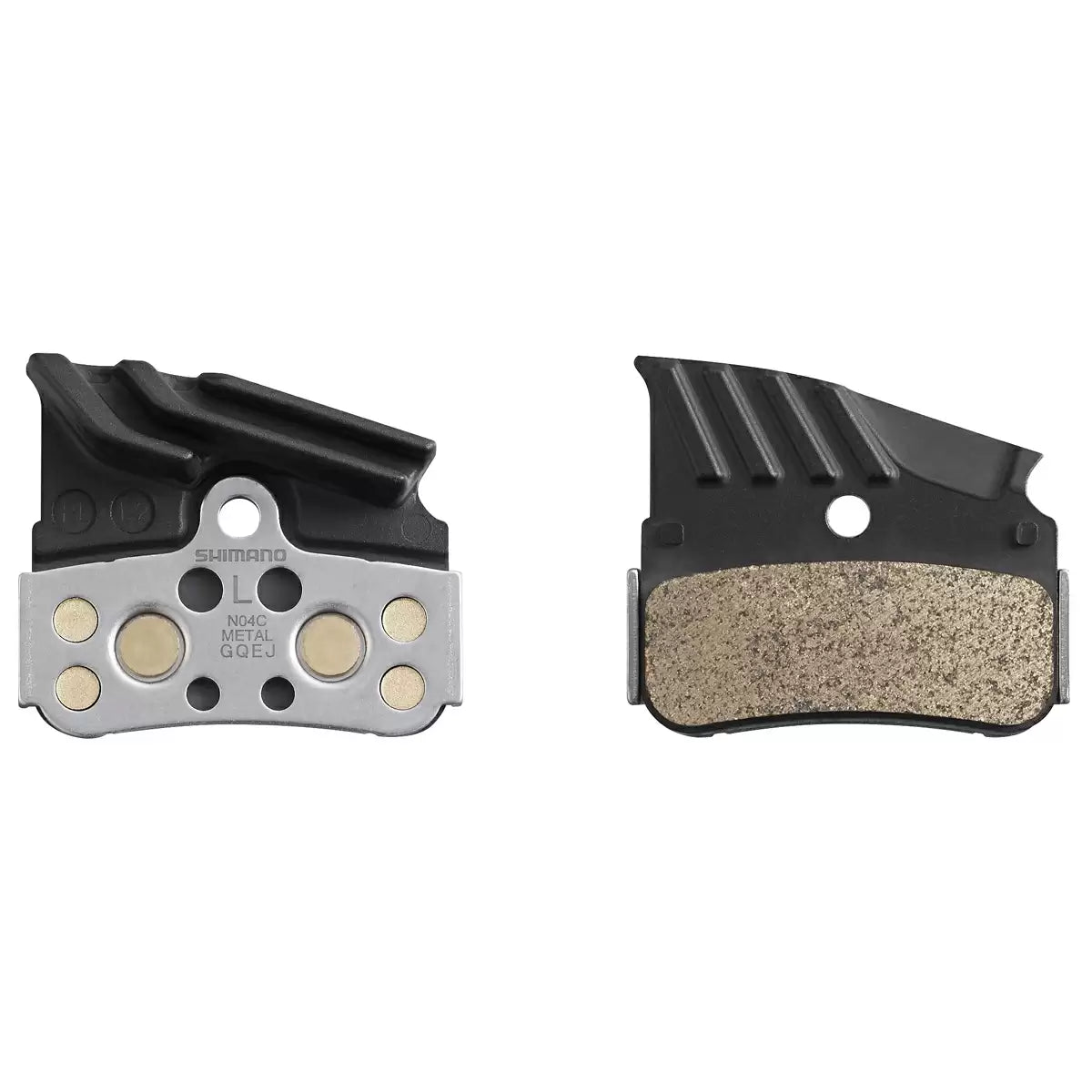 SHIMANO pastiglie freno disco N04C metalliche per XTR / XT / SLX / SAINT 4 pistoncini